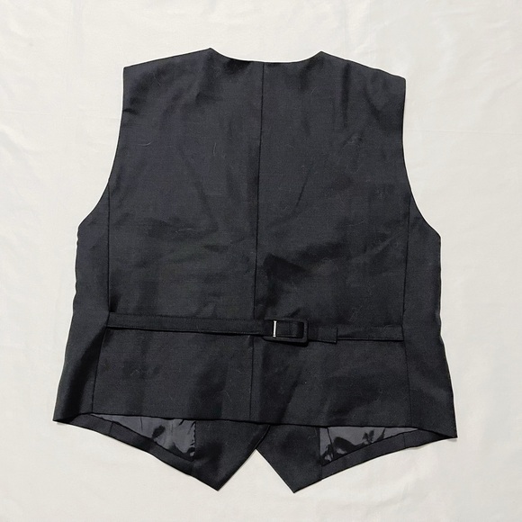 Black Wool Suit Vest - Picture 6 of 7